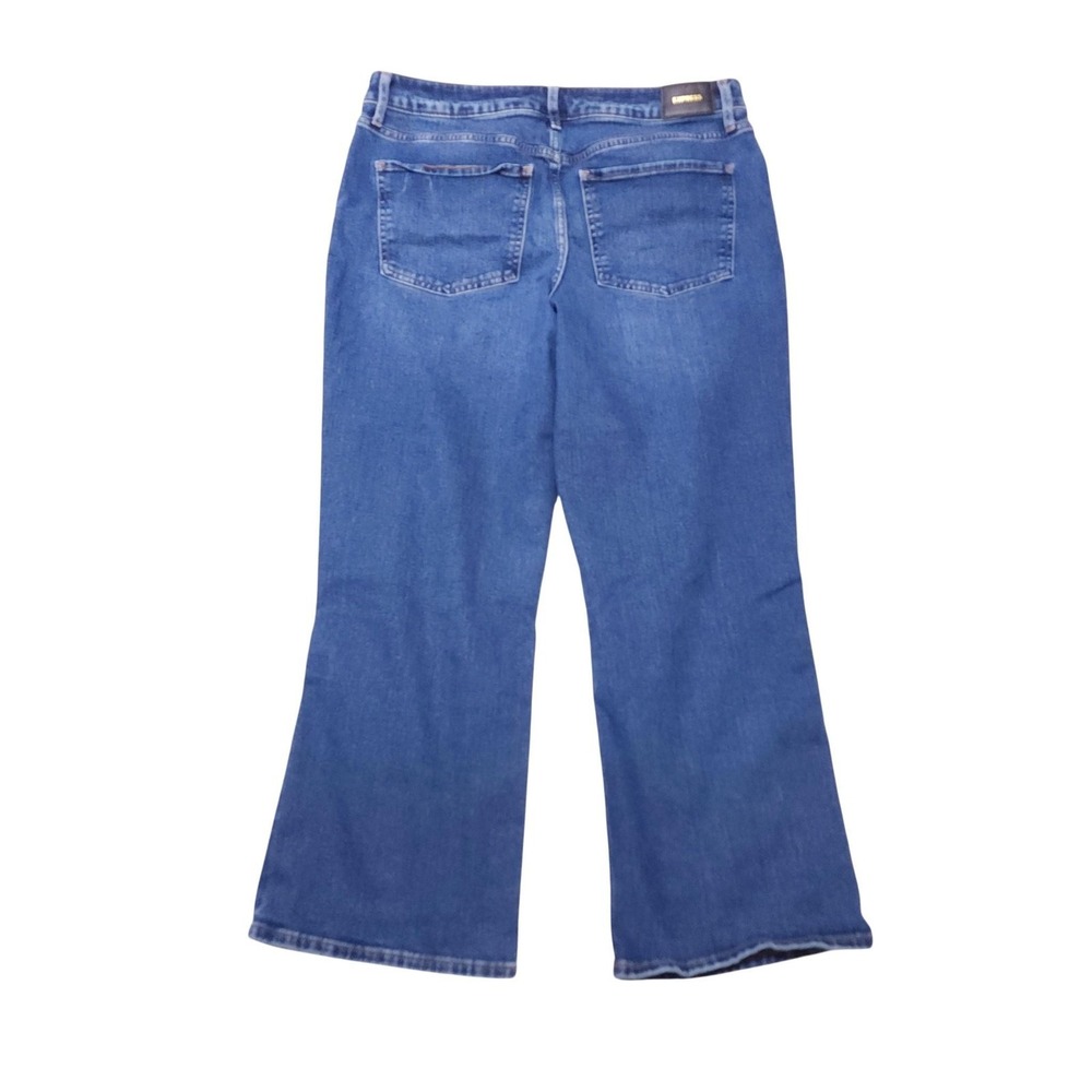 Express‎ Jeans Womens 10 Blue Mid Rise Ankle Bootcut Distressed Denim 30x26 - Picture 7 of 15